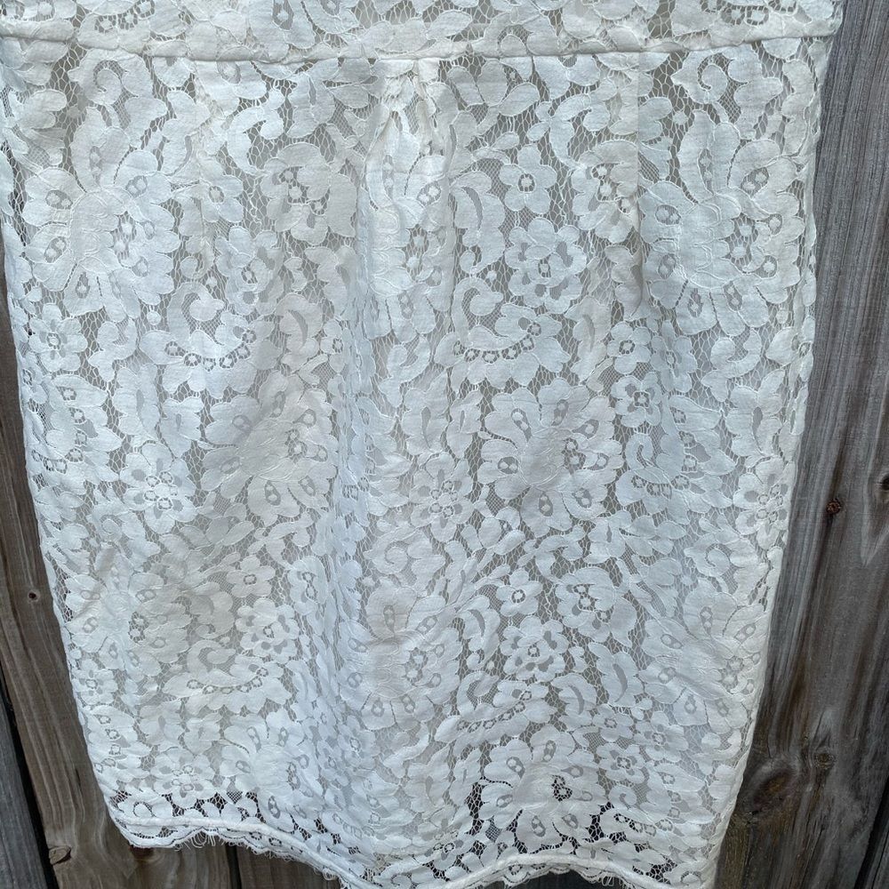 Joie White Eyelet Lace Dress - Picture 4 of 6